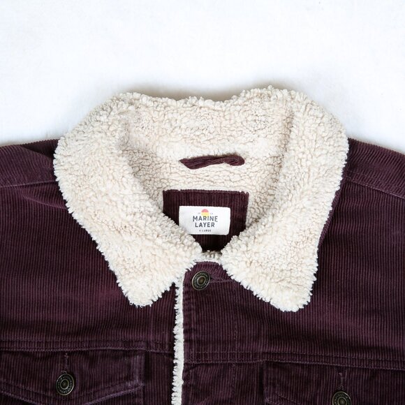 MARINE LAYER Boise Corduroy Sherpa Trucker Jacket - Picture 6 of 16